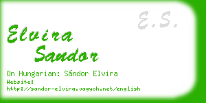 elvira sandor business card